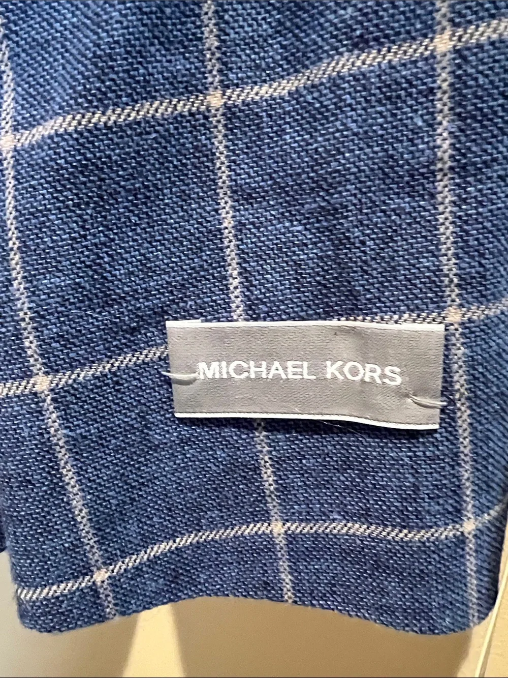 Michael Kors Navy Windowpane Sport Coat Blazer